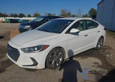 2017 Hyundai Elantra Limited z USA, uszkodzony, nr VIN 5NPD84LF7HH006197